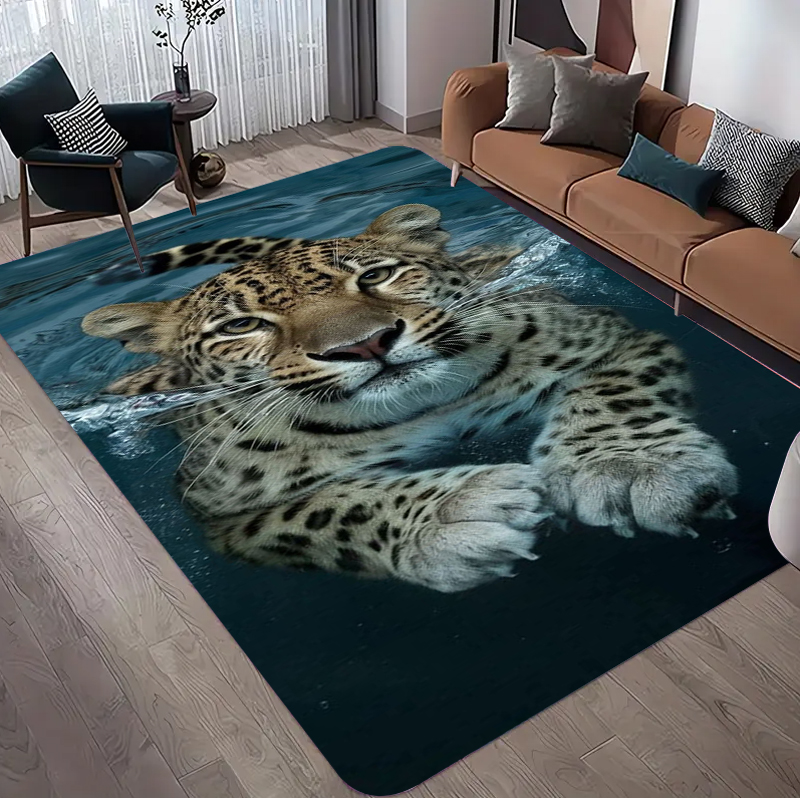 Commercial Printing Services - Leopard Pattern Rug Realistic Animal Panthera