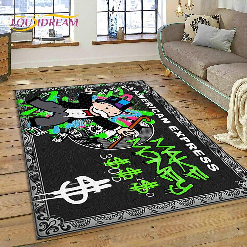 Commercial Printing Online - Game Dollar Monopoly Cartoon Money Rug