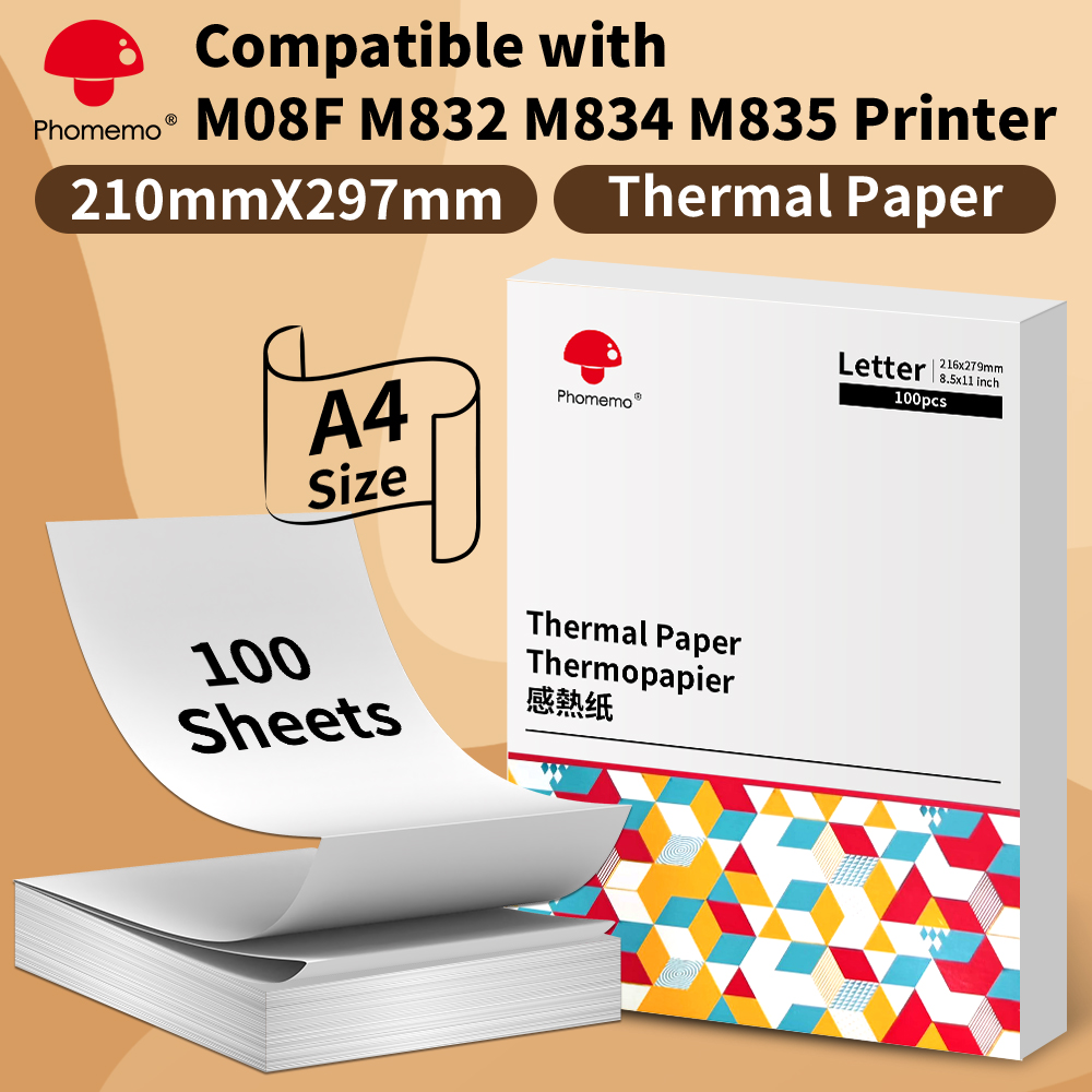 Phomemo A4 Thermal Printer Pap - Commercial Photo Printer recension och pris