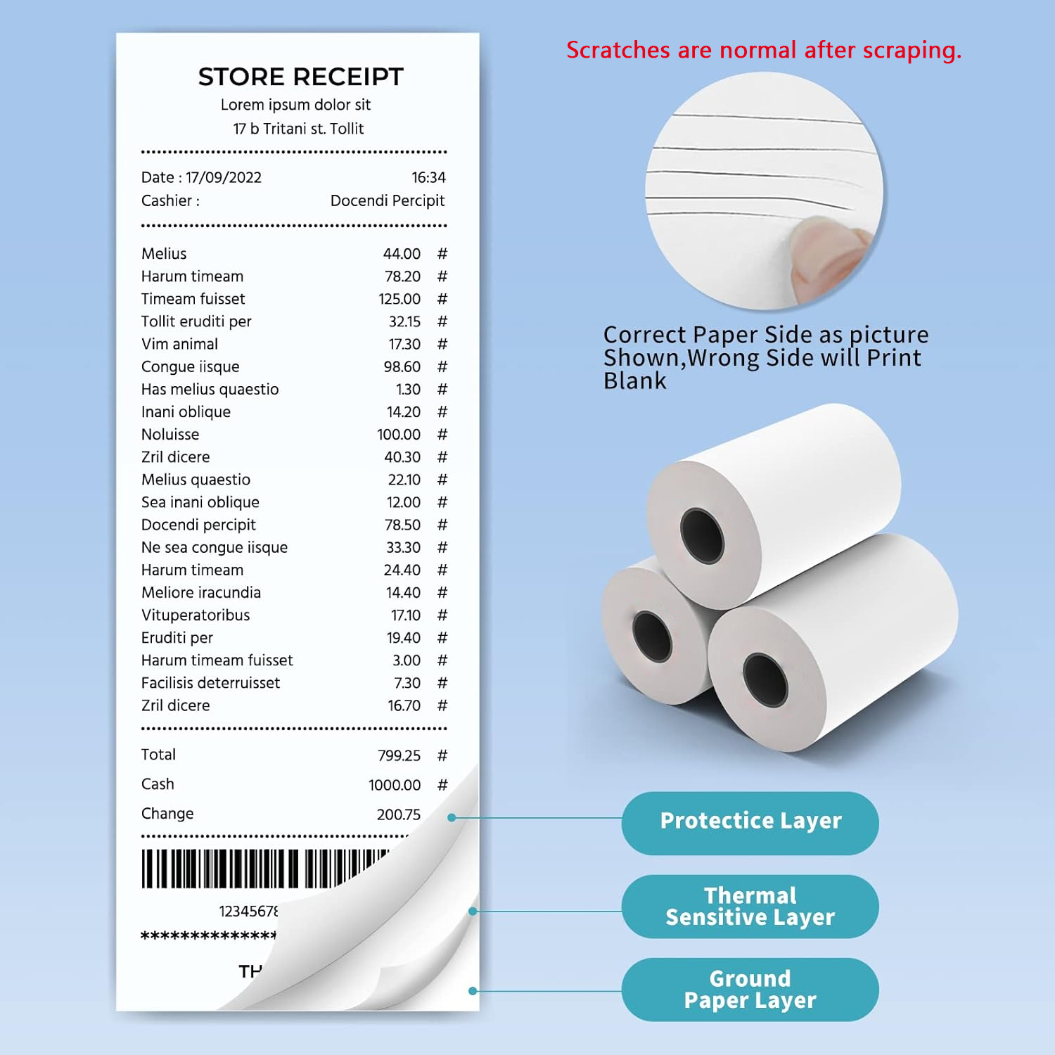 80MM Thermal Receipt Paper 3/6 - Commercial Printing Services recension och pris