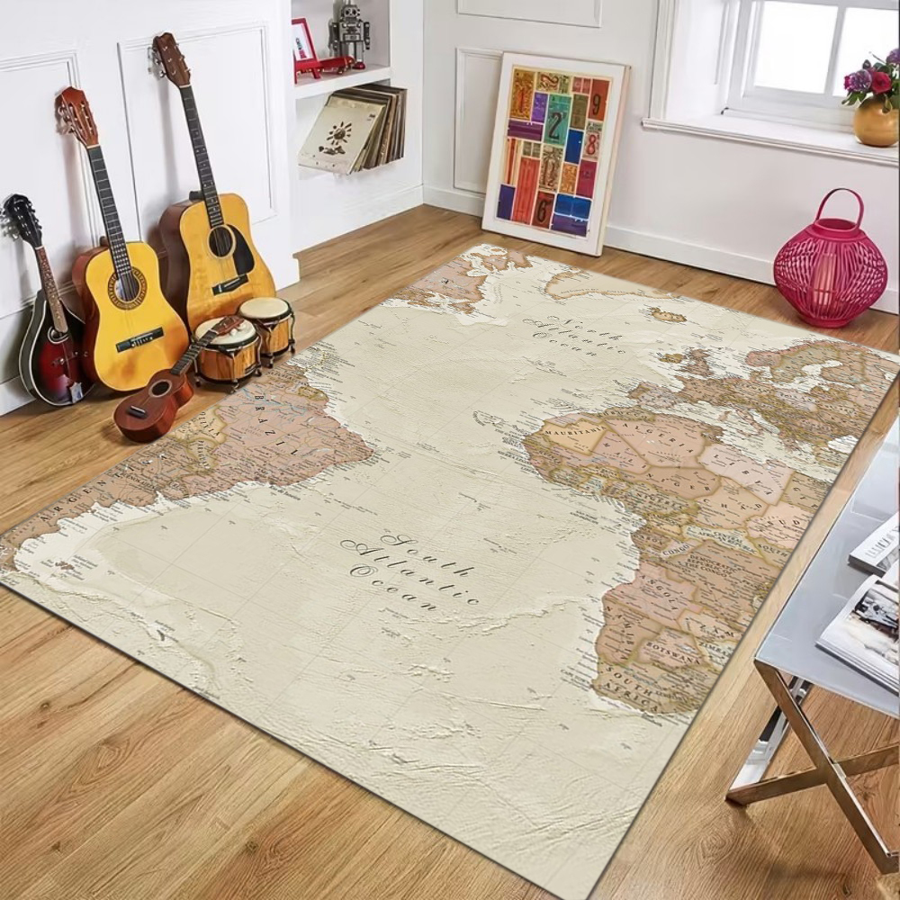 World Map Printed Carpet Child - Commercial Printing Services recension och pris