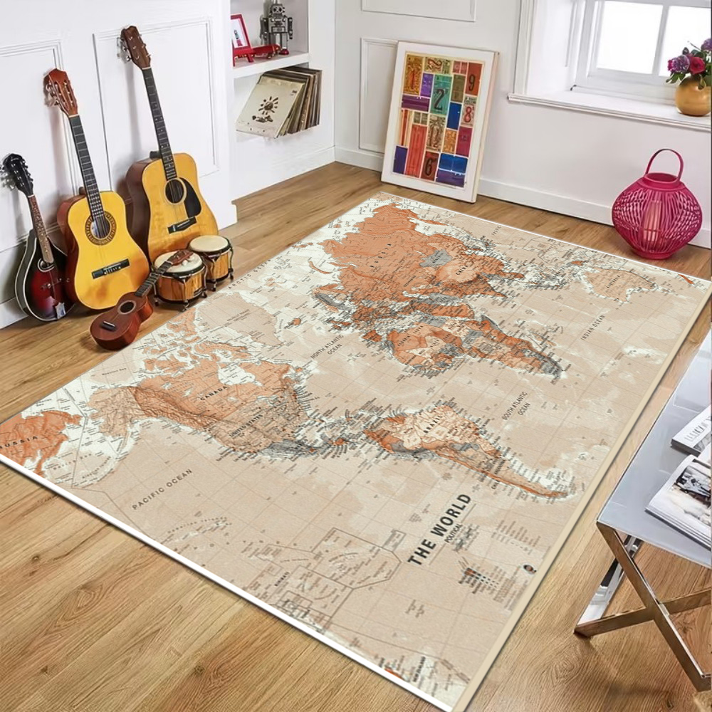 World Map Printed Carpet Child - Commercial Printing Services recension och pris
