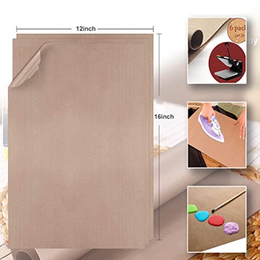 5 Pack Teflon Sheets for Bakin - Heat Press Teflon Sheet recension och pris