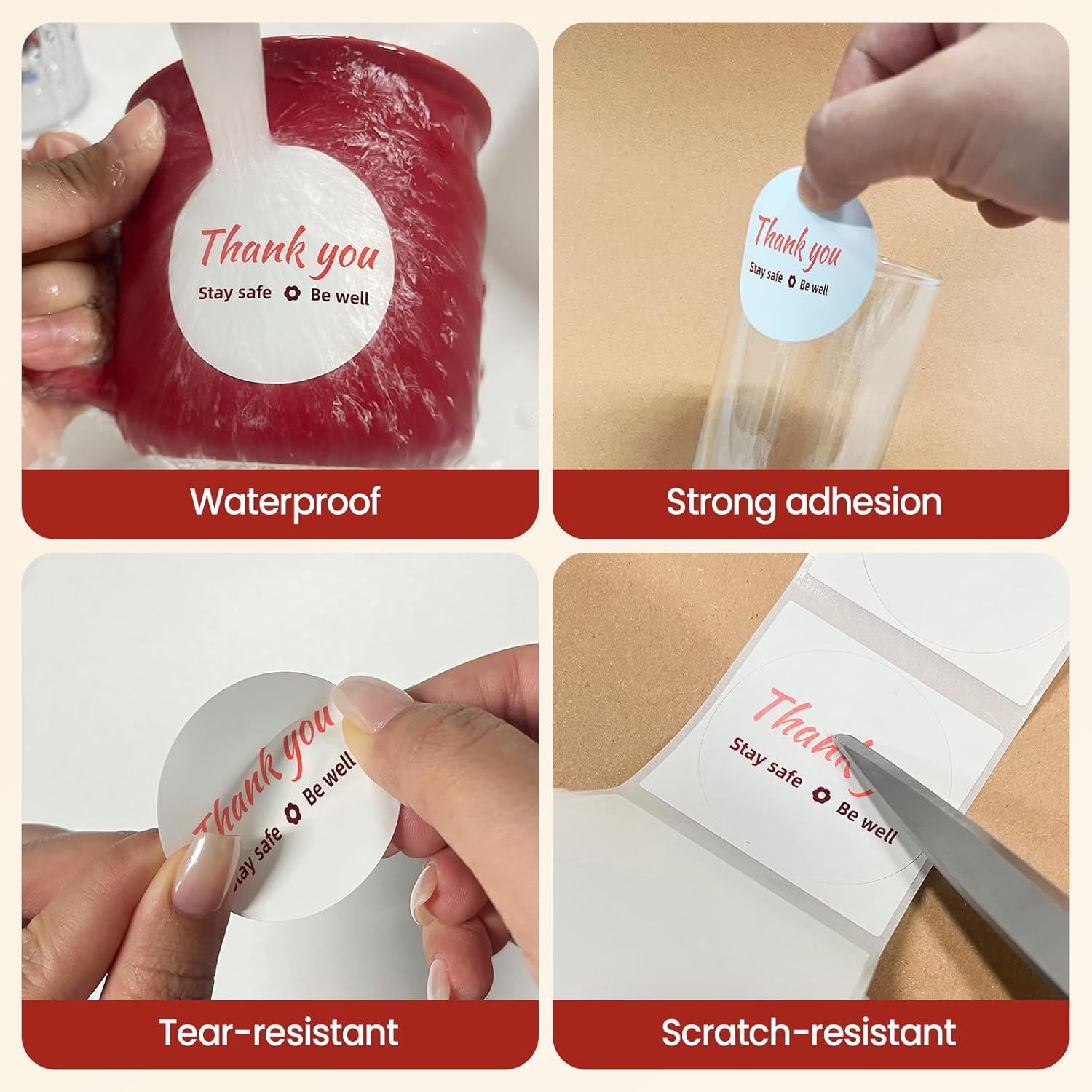 Red & Black Adhesive Thermal L - Commercial Printing Services recension och pris