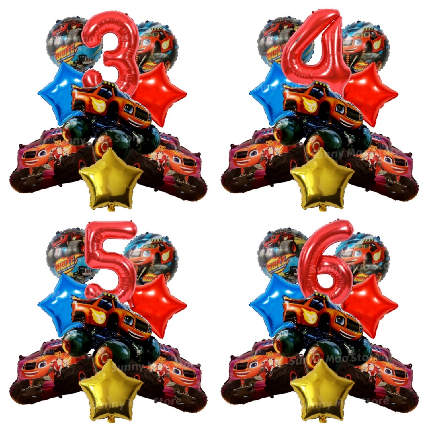 Blaze Monster Birthday Decorat - Foil Transfer Machine recension och pris