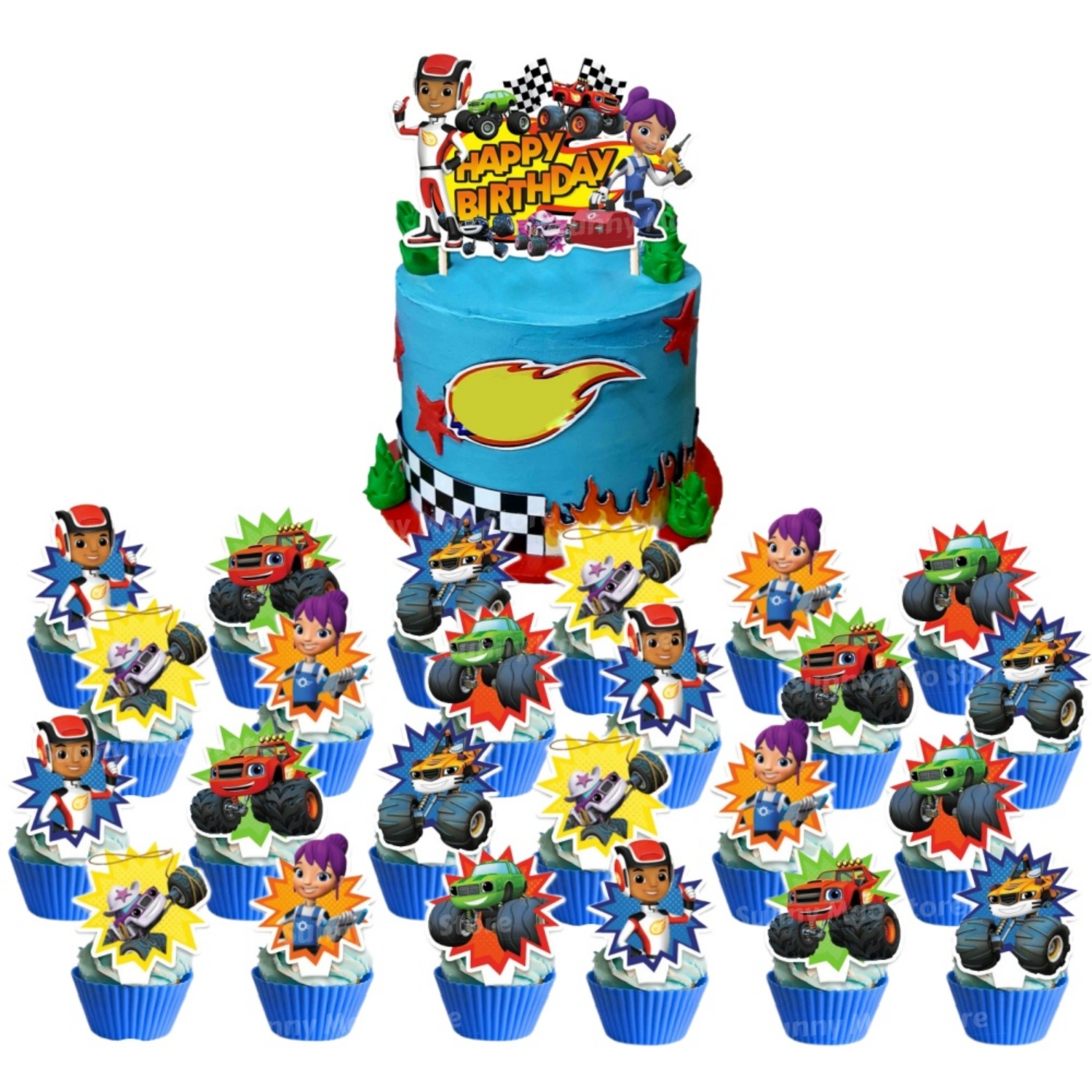 Blaze Monster Birthday Decorat - Foil Transfer Machine recension och pris