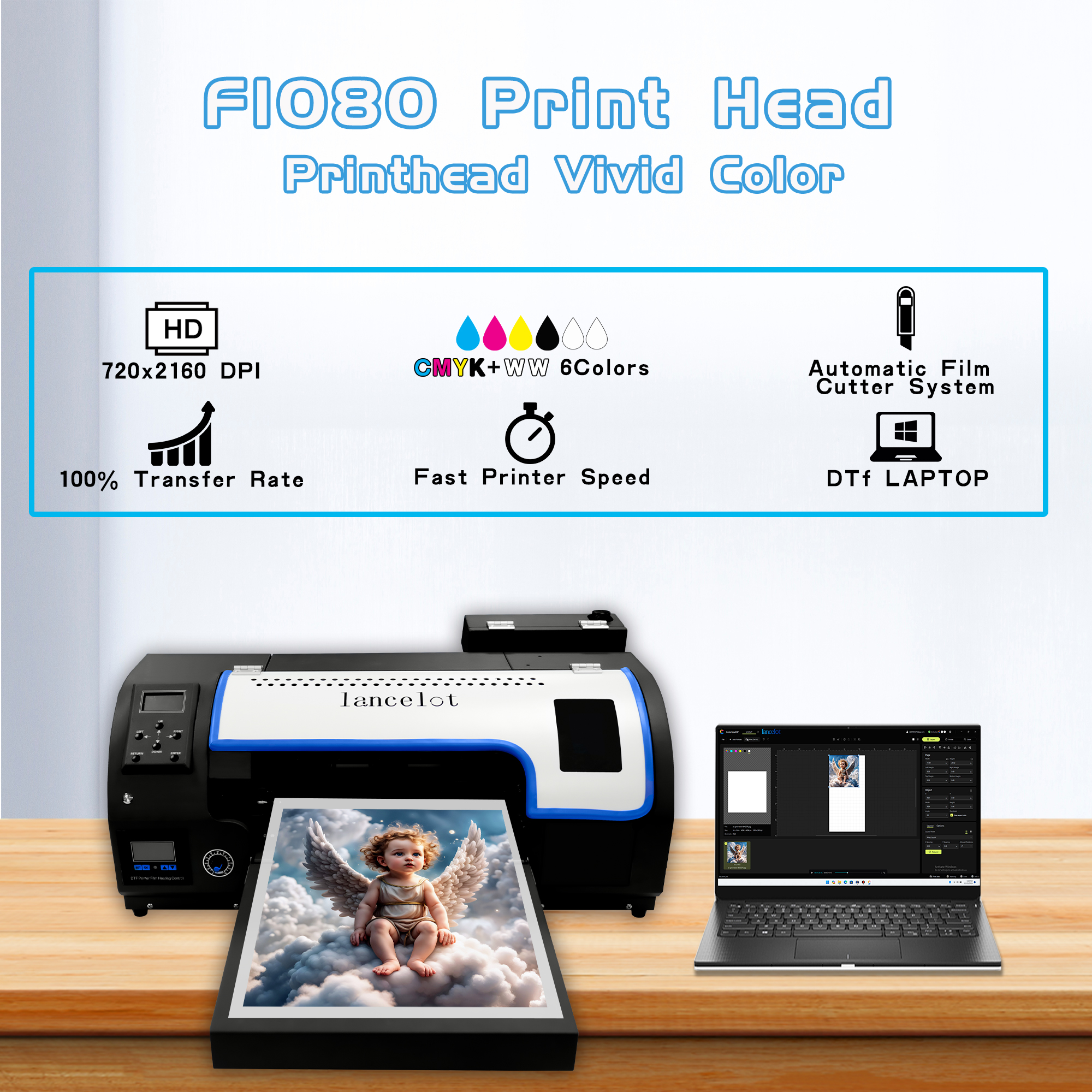 Lancelot A3 M1630 Pro DTF Prin - Commercial Dtf Printing recension och pris