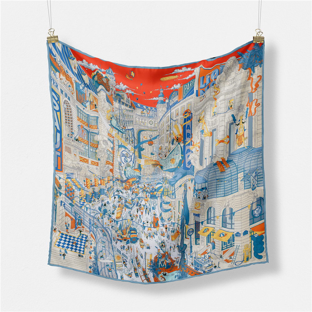 Twill Silk Scarf Woman Commerc - Commercial Wrap Printing recension och pris