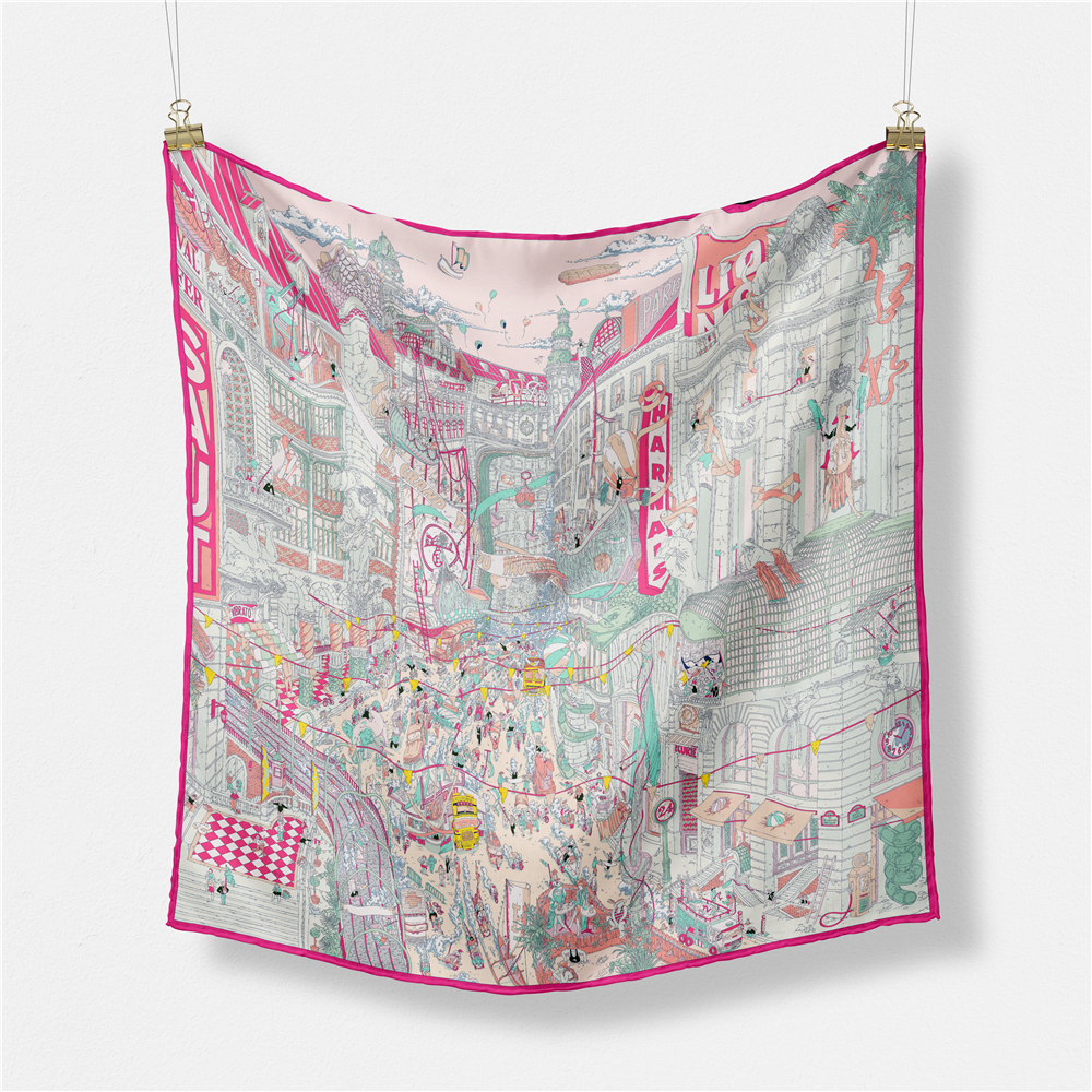 Twill Silk Scarf Woman Commerc - Commercial Wrap Printing recension och pris