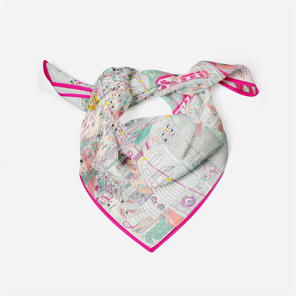 Twill Silk Scarf Woman Commerc - Commercial Wrap Printing recension och pris