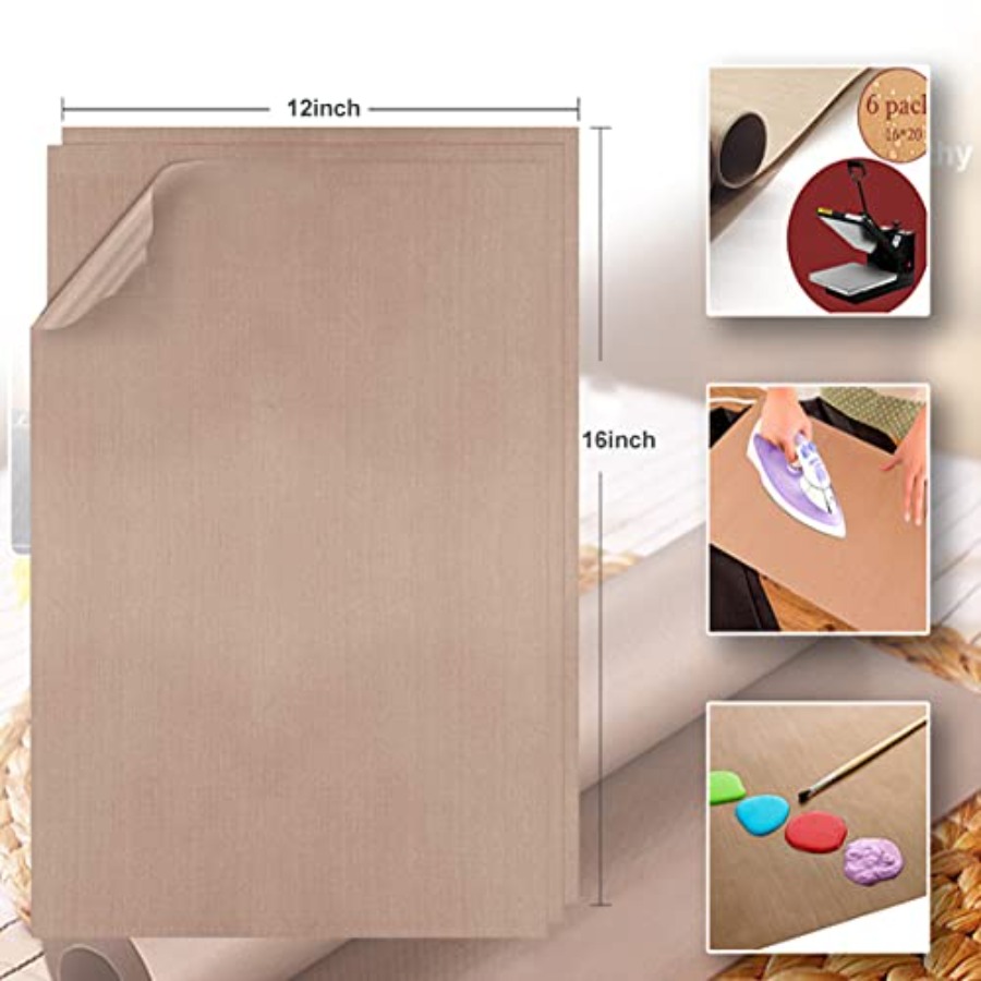 5 Pack Teflon Sheets for Bakin - Heat Press Teflon Sheet recension och pris
