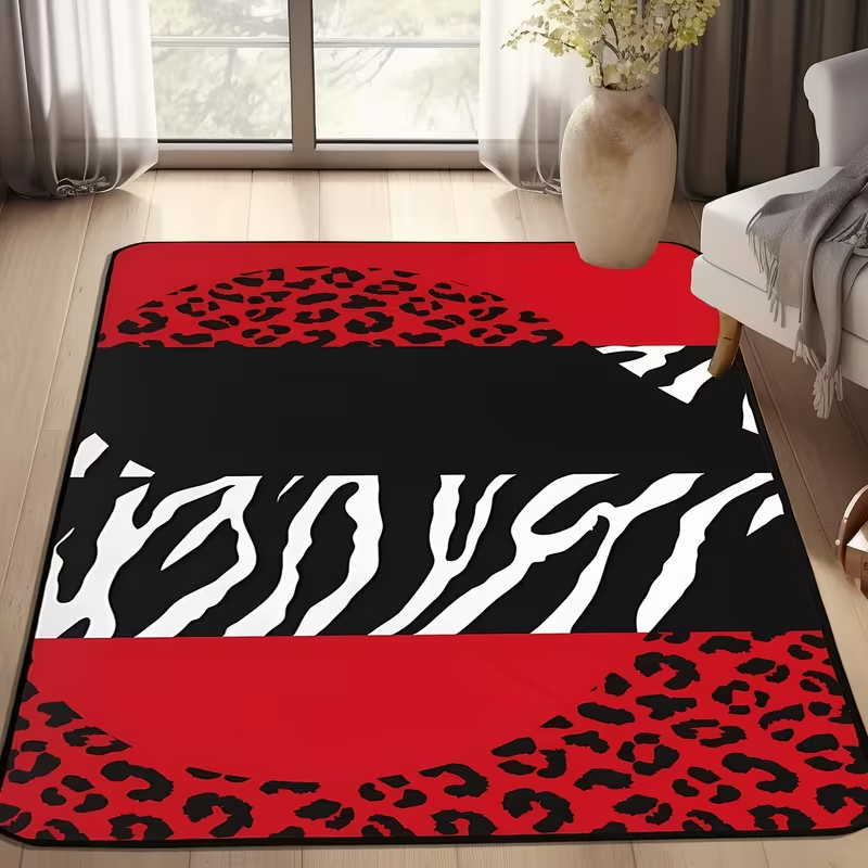Pink Leopard Zebra Print Rug M - Commercial Printing Services recension och pris